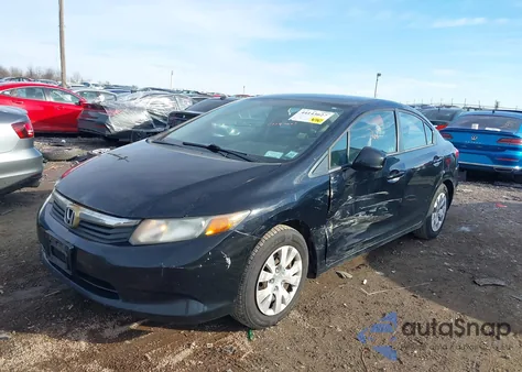 2012 Honda Civic Lx z USA, uszkodzony, nr VIN 19XFB2F5XCE345969